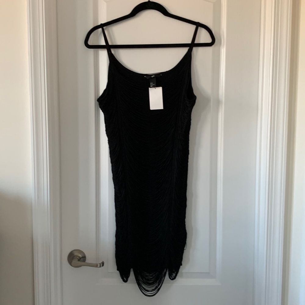 NWT H&M Black Flapper Dress Size Small